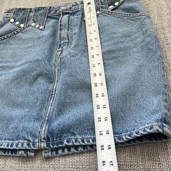 GRLFRND Skirt Womens Size 27 Sora Denim Studded Belt Loop - Picture 3 of 8
